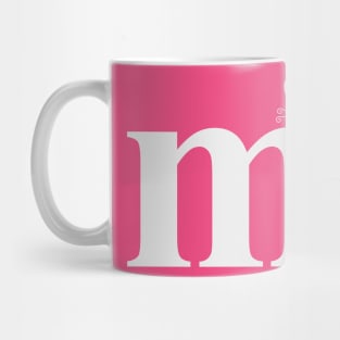 Letter M Lower Case m Alphabet with butterfly Mug